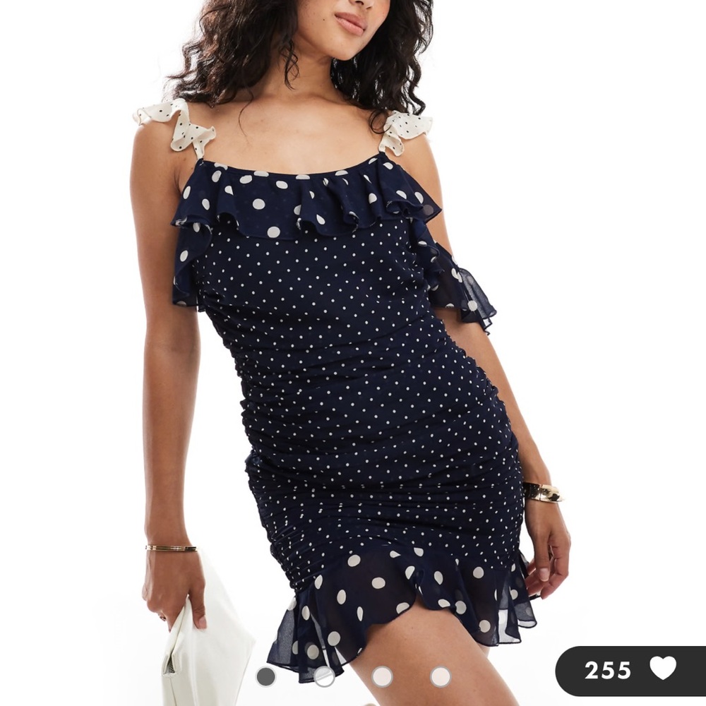 NWT asos design polka dot dress